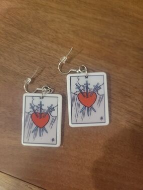 Tarot 3 Of Swords Earrings
